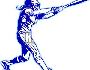 Softball Batter Silhouette PNG Image