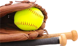 Softball Equipment Essentials PNG Image