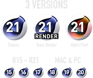 Software Version Icons Comparison PNG