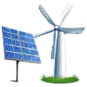 Solar And Windmill Hybrid Png 05242024 PNG Image