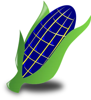 Solar Powered Corn Illustration PNG Image