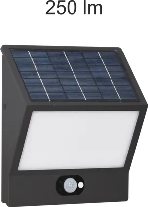 Solar Powered L E D Wall Lightwith Sensor PNG Image