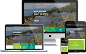 Solar Solutions Responsive Website Mockup PNG Image