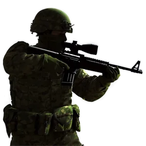 Soldier Aiming Silhouette Png Dgy PNG Image