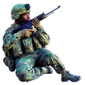 Soldier Silhouettes On Battlefield Png Fon89 PNG Image