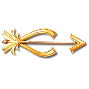 Solid Gold Arrow Outline Png 32 PNG Image