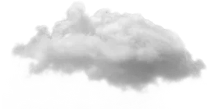 Solitary Cloud Black Background PNG Image