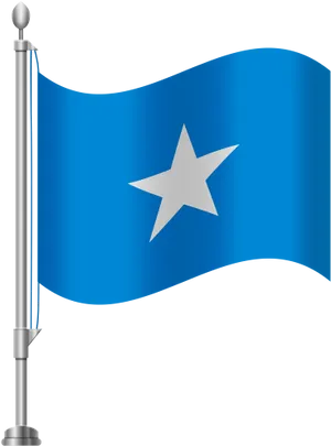 Somali Flag Waving PNG Image