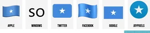 Somalia_ Flag_ Emoji_ Variations PNG Image