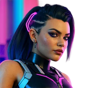 Sombra Cyberpunk Outfit Png 15 PNG Image