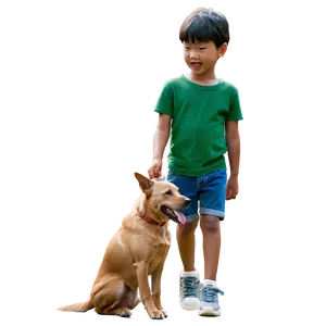 Son And Pet Dog Friendship Png 84 PNG Image