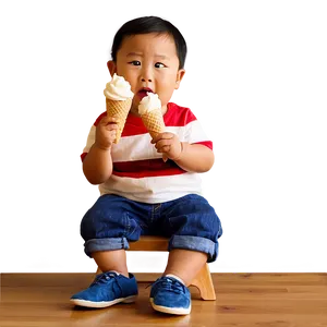 Son Eating Ice Cream Png 06242024 PNG Image