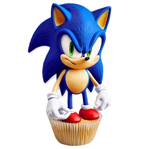 Sonic Birthday Cupcake Toppers Png Hfs PNG Image