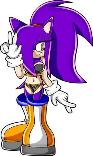 Sonic_ Character_ Nights_ Into_ Dreams_ Style PNG Image