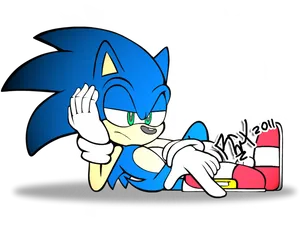 Sonic Chilling Out PNG Image