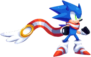 Sonic Hyper Form Pose PNG Image