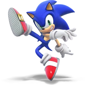 Sonic The Hedgehog Action Pose PNG Image