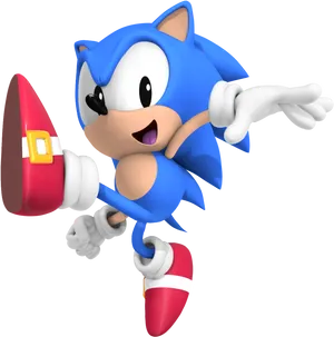 Sonic The Hedgehog Classic Pose PNG Image