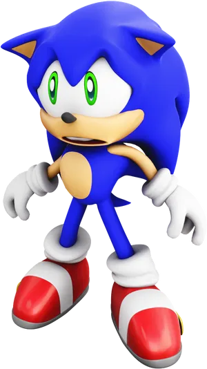 Sonic The Hedgehog Classic Pose PNG Image