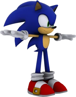 Sonic The Hedgehog Standing Pose PNG Image