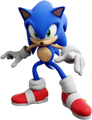 Sonicthe Hedgehog Adventure Pose PNG Image