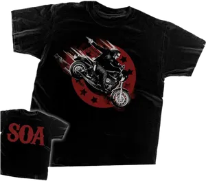 Sonsof Anarchy Motorcycle T Shirt Design PNG Image