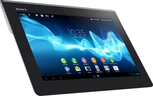 Sony Tablet Angled View PNG Image