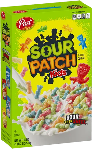 Sour Patch Kids Cereal Box PNG Image