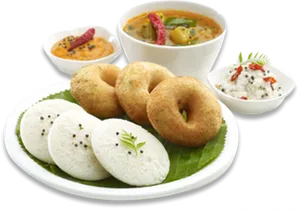 South Indian Tiffin Spread PNG Image