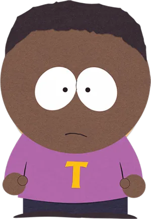 South Park Character Token Black PNG Image