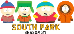 South Park Season21 Characters PNG Image