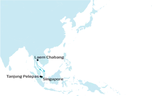 Southeast Asia Shipping Routes Map PNG Image