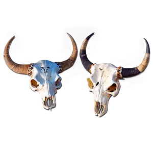 Southwestern Longhorn Skull Art Png 06292024 PNG Image