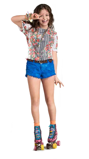 Soy Luna Character Skating Pose PNG Image