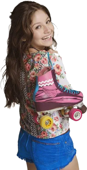 Soy Luna_ Character With Skates PNG Image