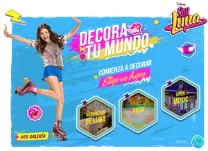 Soy Luna Decorate Your World Promotional Graphic PNG Image