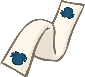 Spa Towel With Blue Accents PNG