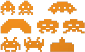 Space Invaders Classic Aliens PNG Image