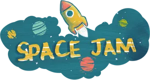 Space Jam Rocket Illustration PNG Image