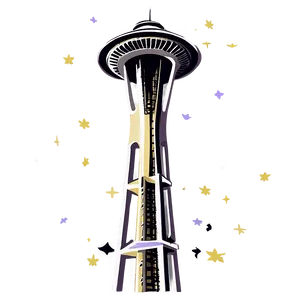 Space Needle Artwork Png Xvb PNG Image