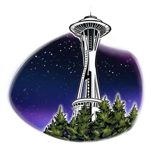 Space Needle Drawing Png Cpj PNG Image