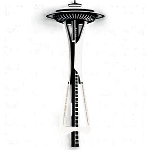 Space Needle Flat Design Png Iwo PNG Image