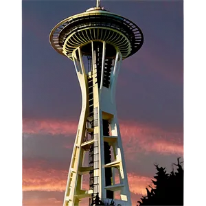 Space Needle Sunset Png 98 PNG Image