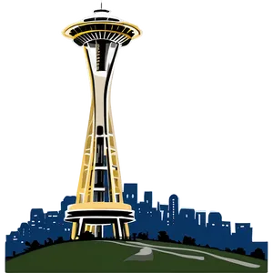 Space Needle Vector Png 9 PNG Image