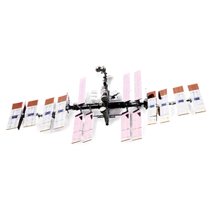 Space Station With Moon Background Png Hsu PNG Image