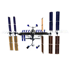 Space Station With Satellites Png Xfh PNG Image