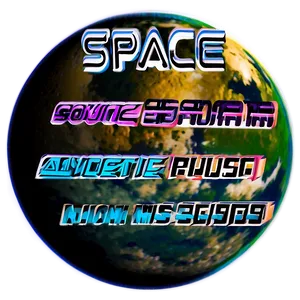 Space Theme Text PNG Jjn10 PNG