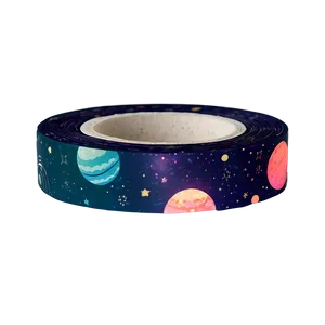 Space Themed Washi Tape Aesthetic Png Glu23 PNG Image