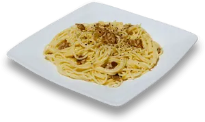 Spaghetti Carbonara Dish PNG Image