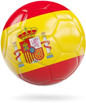 Spain Flag Soccer Ball PNG Image